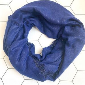 Urban Outfitters Staring at Stars Blue & Navy Fringe Infinity Scarf